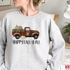 Happy Fall Y’All Thanksgiving Truck Unisex Sweatshirt