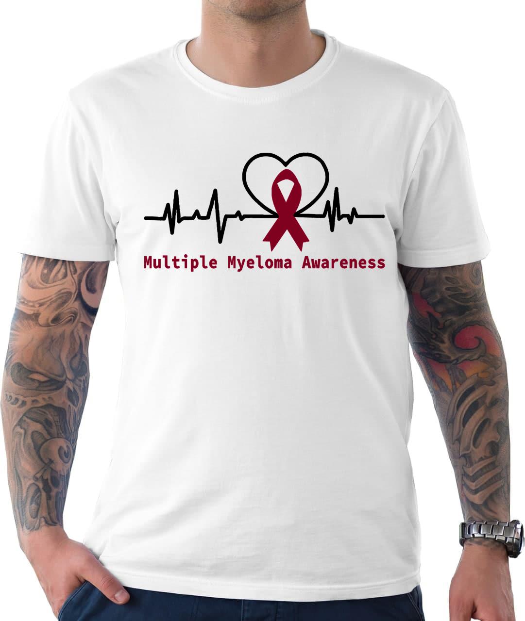 Heartbeat Multiple Myeloma Awareness Unisex T-Shirt