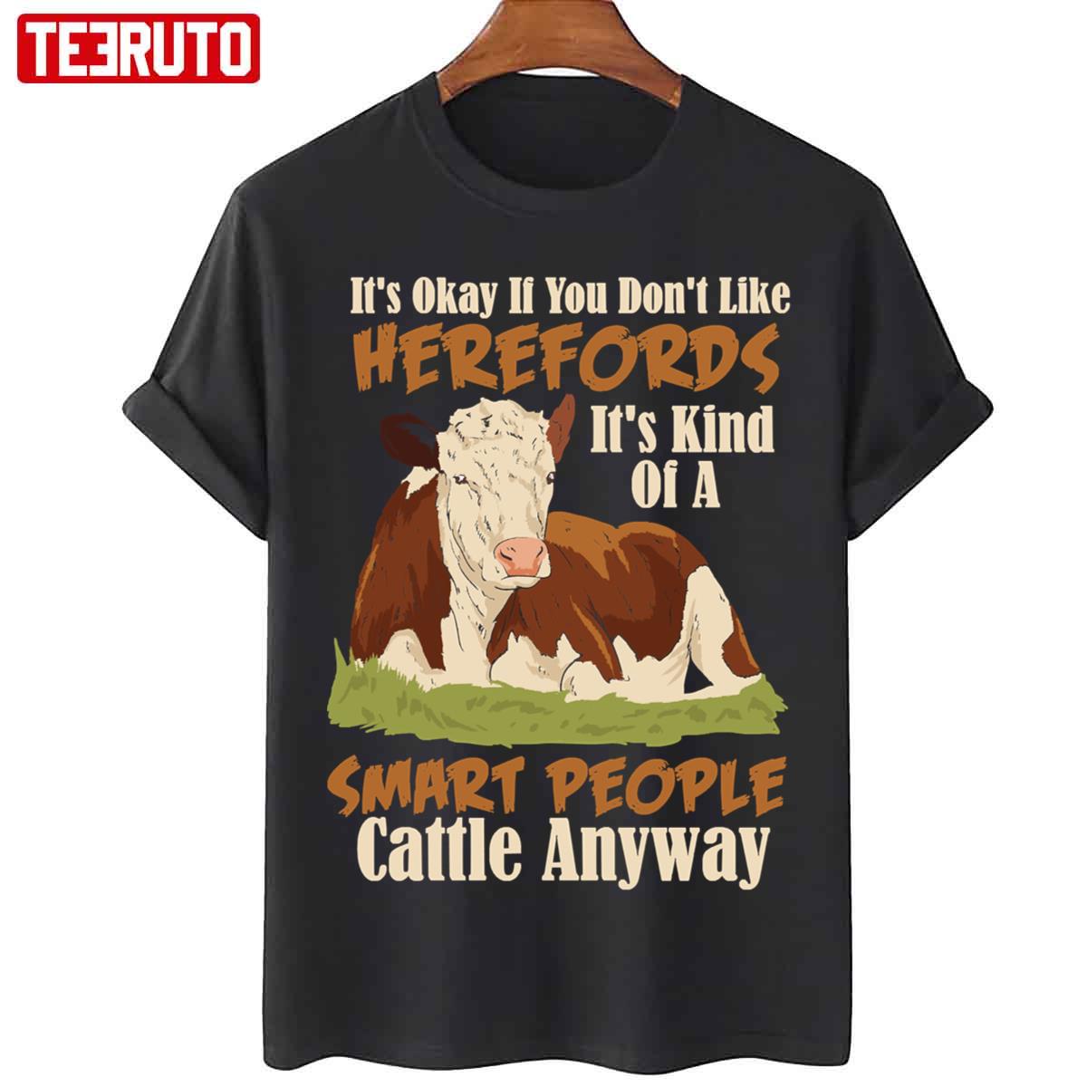 Hereford Cattle Cow Herd Livestock Breeder Farmer Unisex T-Shirt