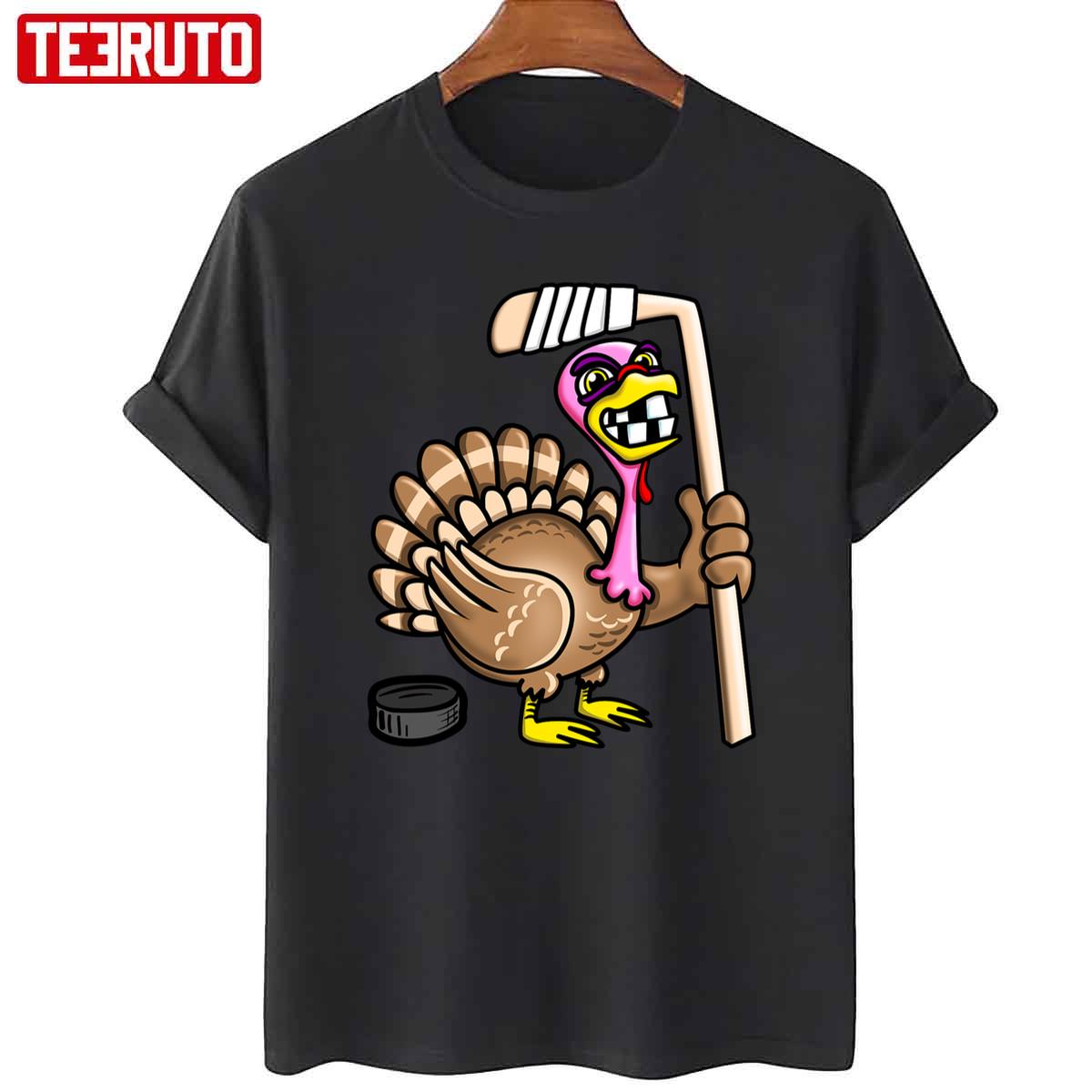 Ice Hockey Turkey Thanksgiving Unisex T-Shirt