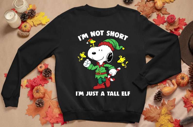 I’m Not Short Snoopy Elf Unisex Sweatshirt