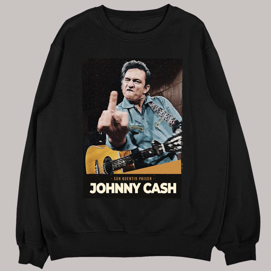Johnny Cash Middle Finger Unisex Sweatshirt