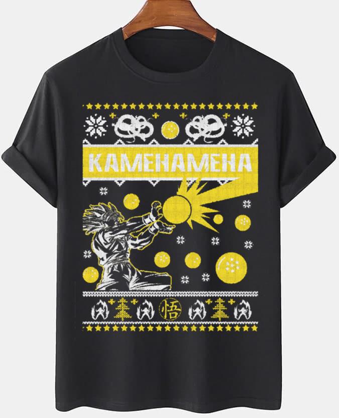 Kamehameha Christmas T-Shirt Son Goku