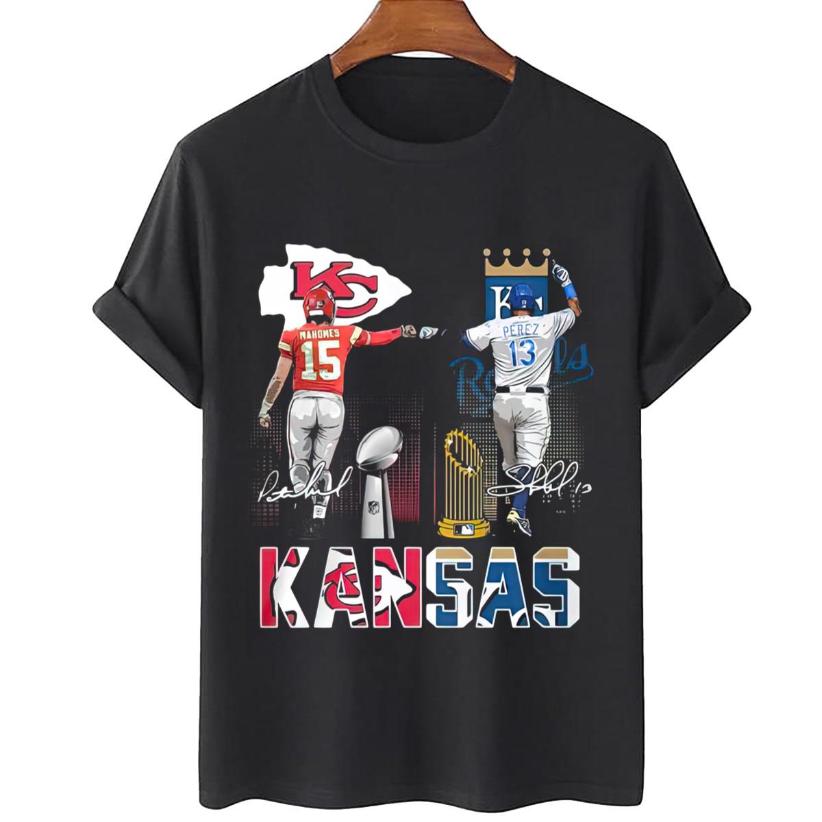 Kansas Sports Patrick Mahomes And Salvador Perez Signatures Unisex T-Shirt