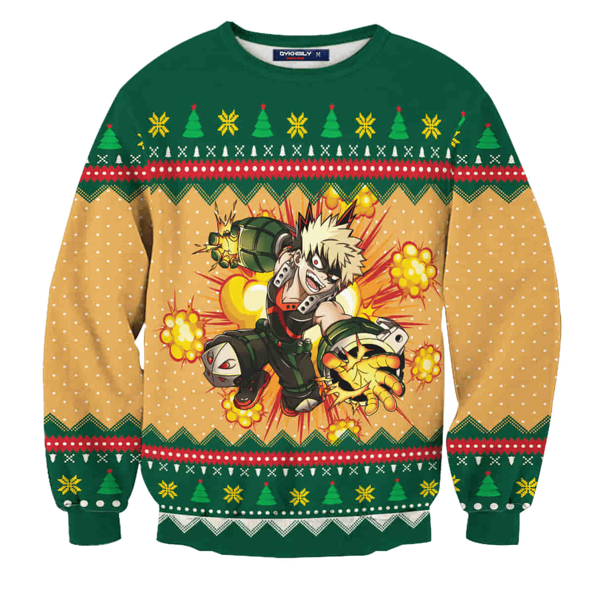 Katsuki Bakugou Wool Knitted Sweater, My Hero Academia Christmas 3D Sweater