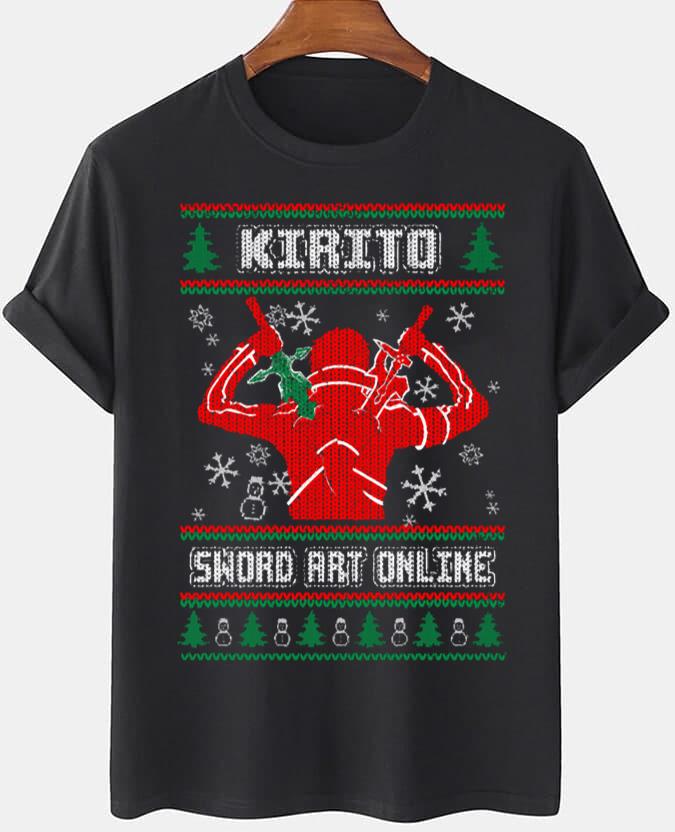 Kirito Sword Christmas SAO T-Shirt