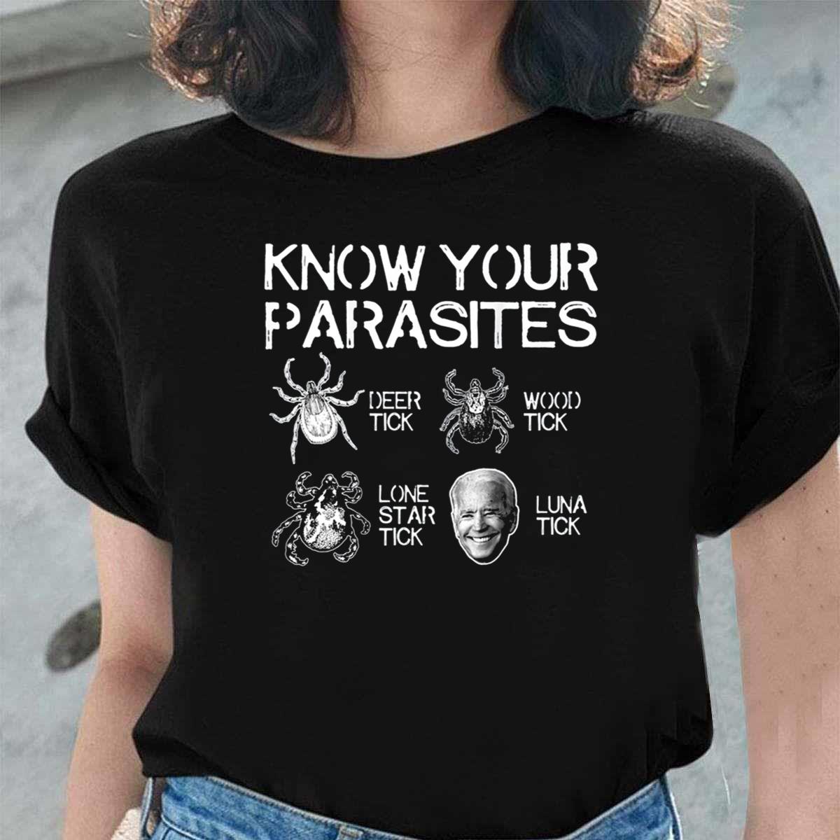 Know Your Parasites Tick Biden Print Unisex T-Shirt