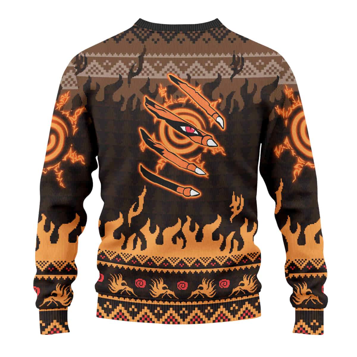 Kurama Naruto Mark Wool Knitted 3D Sweater