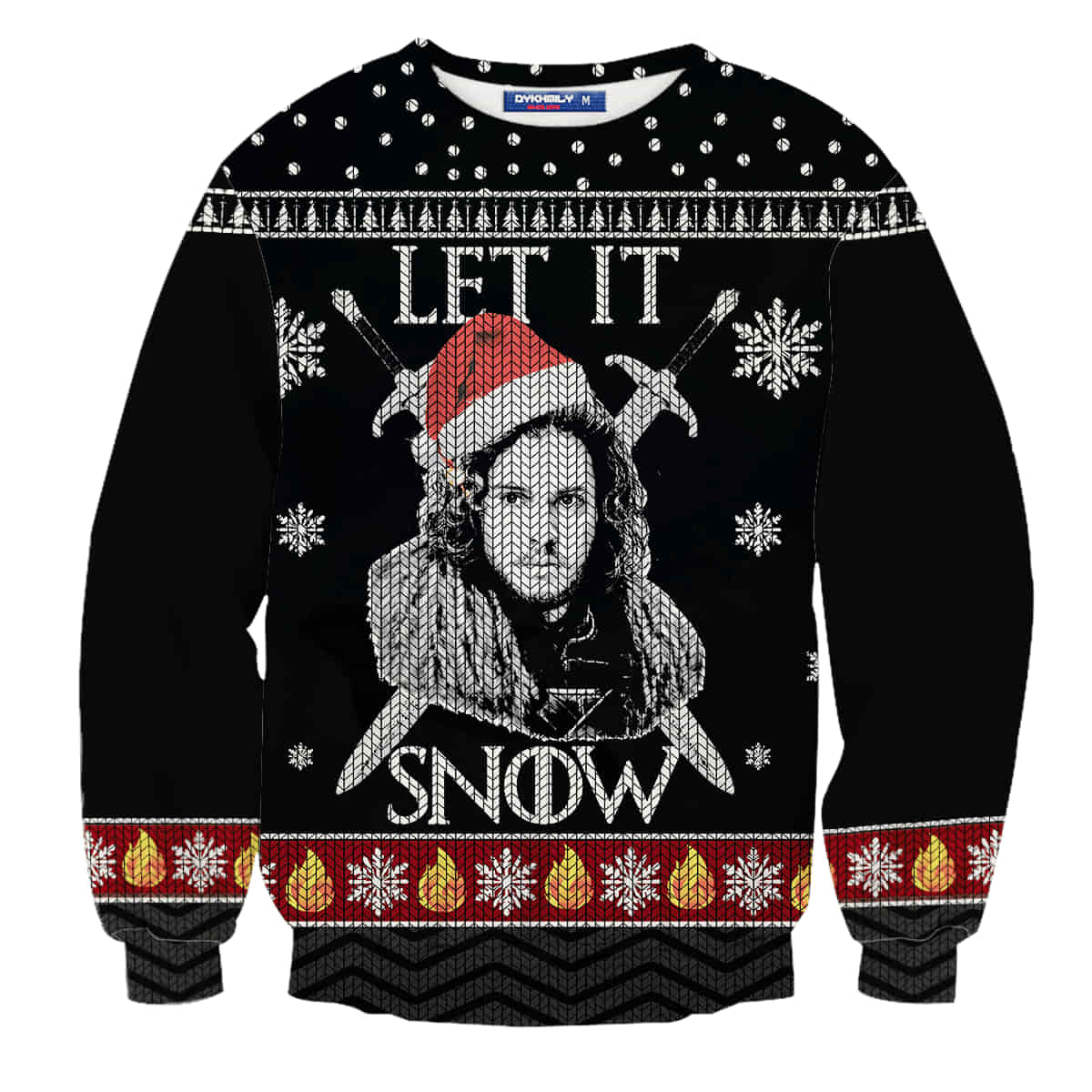 Let It Snow Wool Knitted Sweater, Game Of Throne Christmas 3D Sweater
