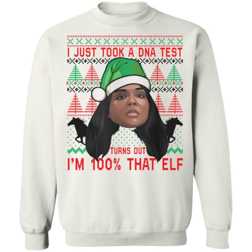Lizzo 100 Percent That Elf Christmas Unisex Ugly Sweatshirt