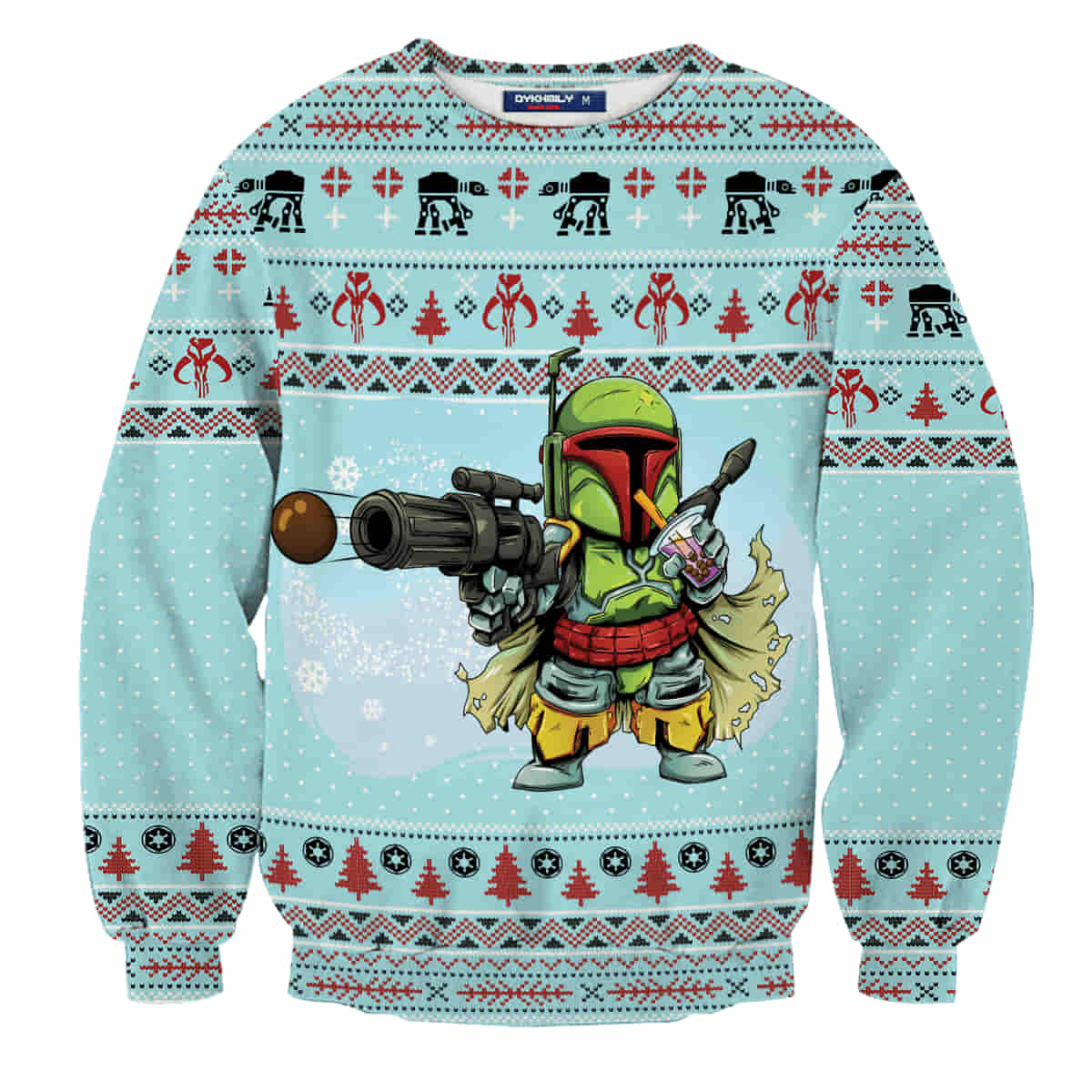 Merry Bobamas Wool Knitted Sweater, Star Wars Boba Fett Christmas 3D Sweater