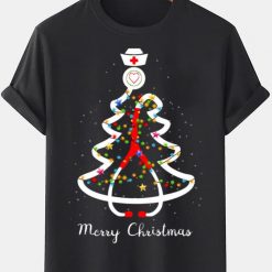 merry christmas nurse tshirt stethoscope pine ti6je24498