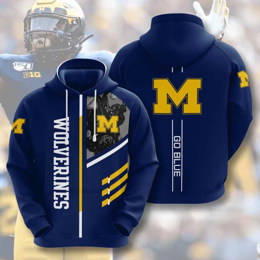 Michigan Wolverines All Over Print Hoodie 3D