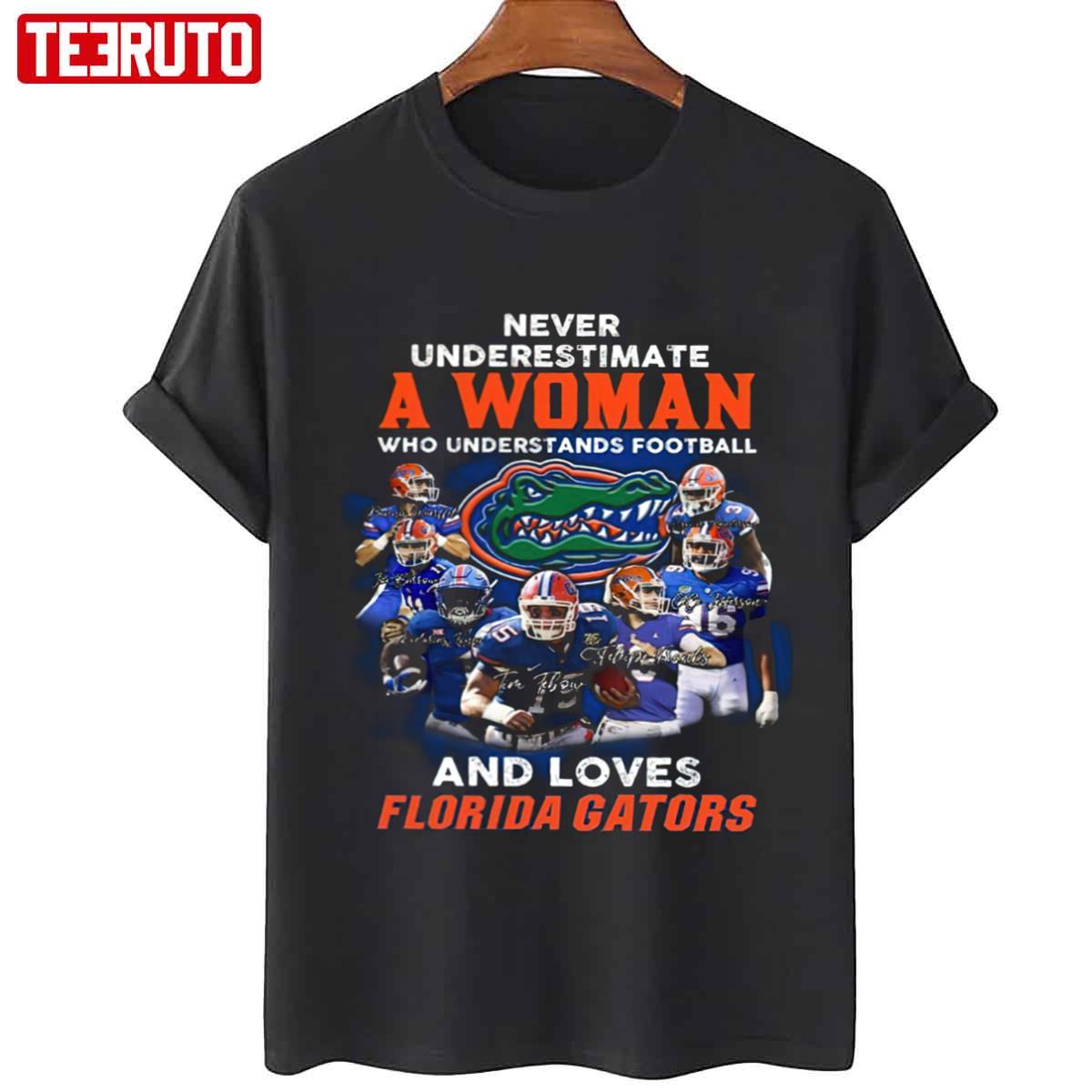 Never Underestimate Who Understands Football And Loves Florida Gators Unisex T-Shirt