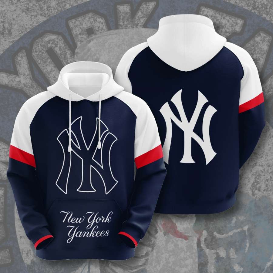 New York Yankees Hoodie 3D Zip Hoodies