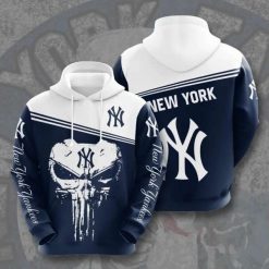 New York Yankees Skull Hoodie 3D