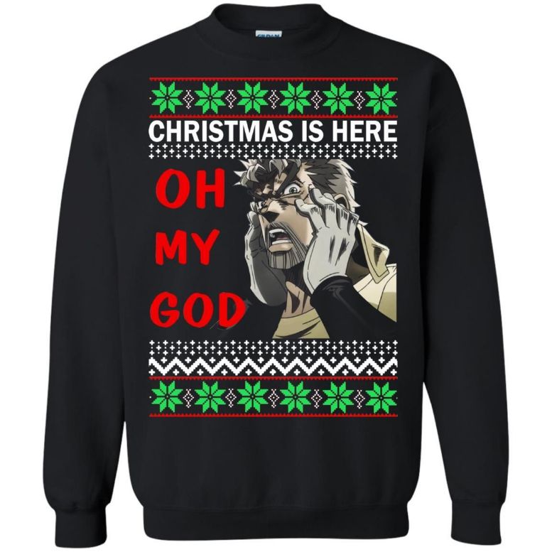 Old Joseph Joestar Oh My God Christmas Is Here Sweatshirt