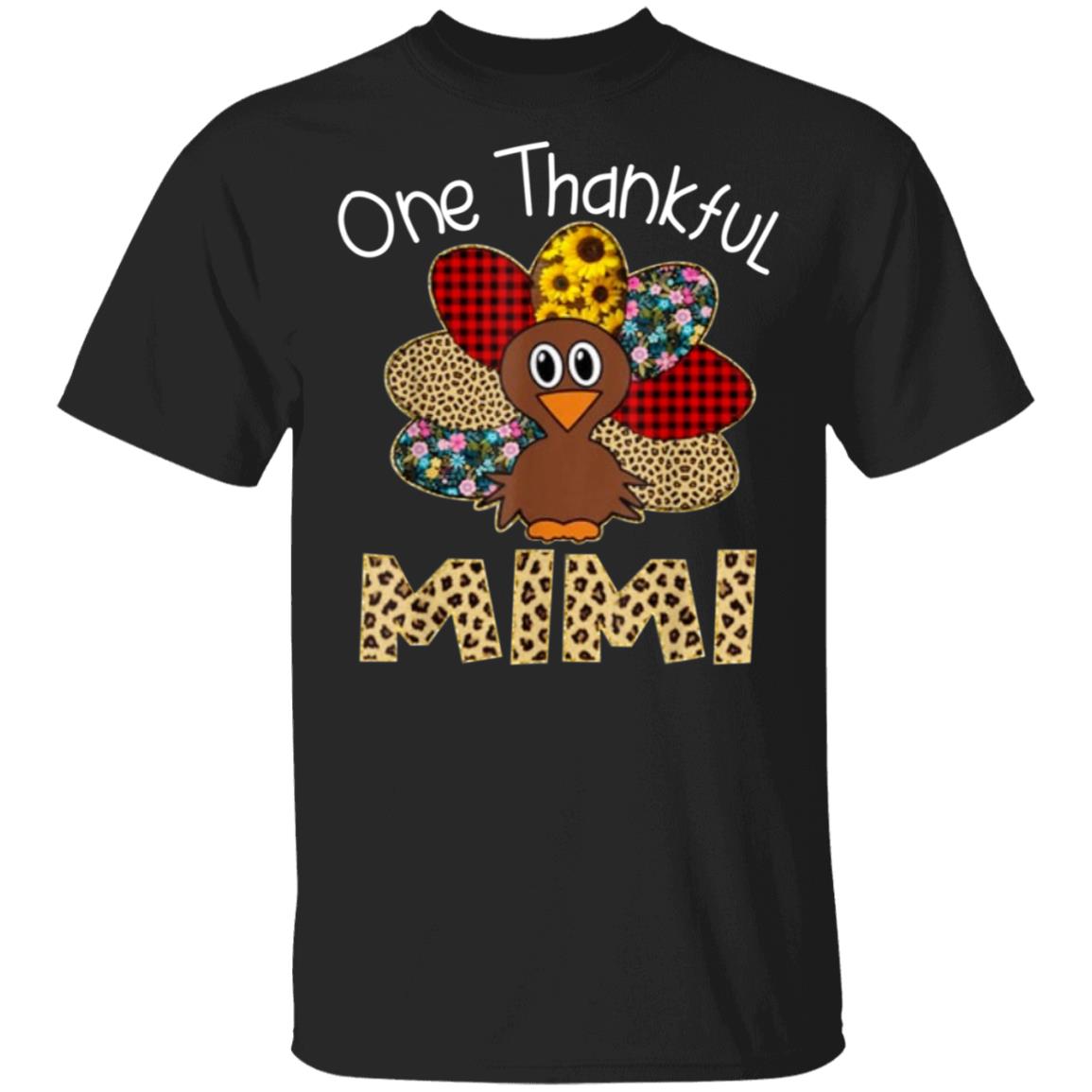 One Thankful Mimi Grandma Thanksgiving Unisex T-Shirt