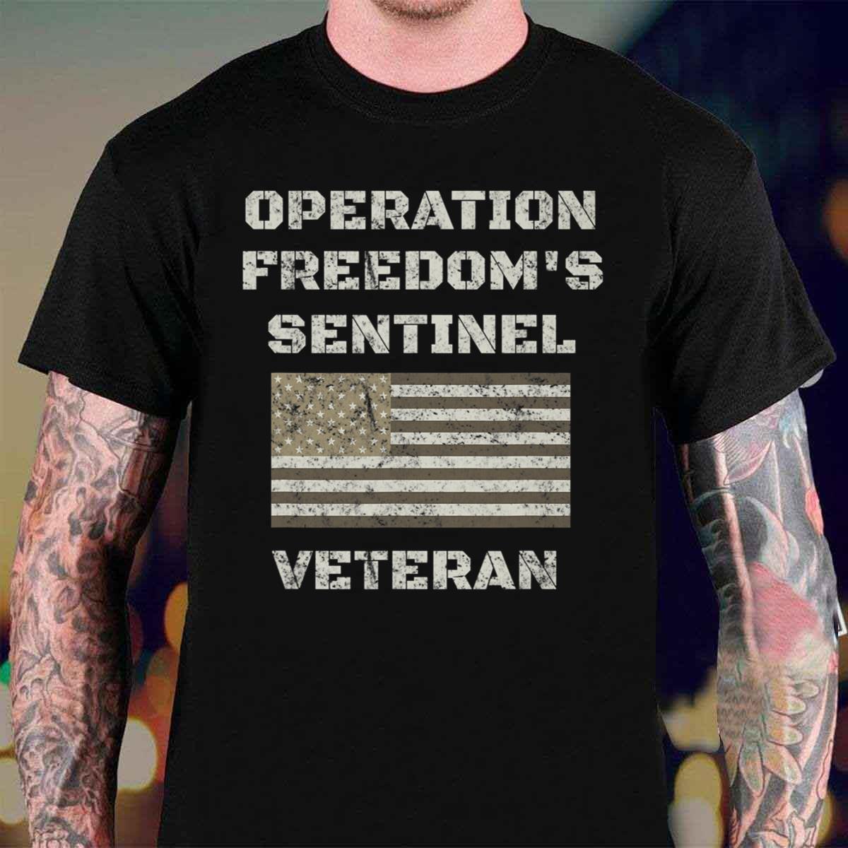 Operation Freedom Sentinel Shirt  Afghanistan Veteran T-shirt