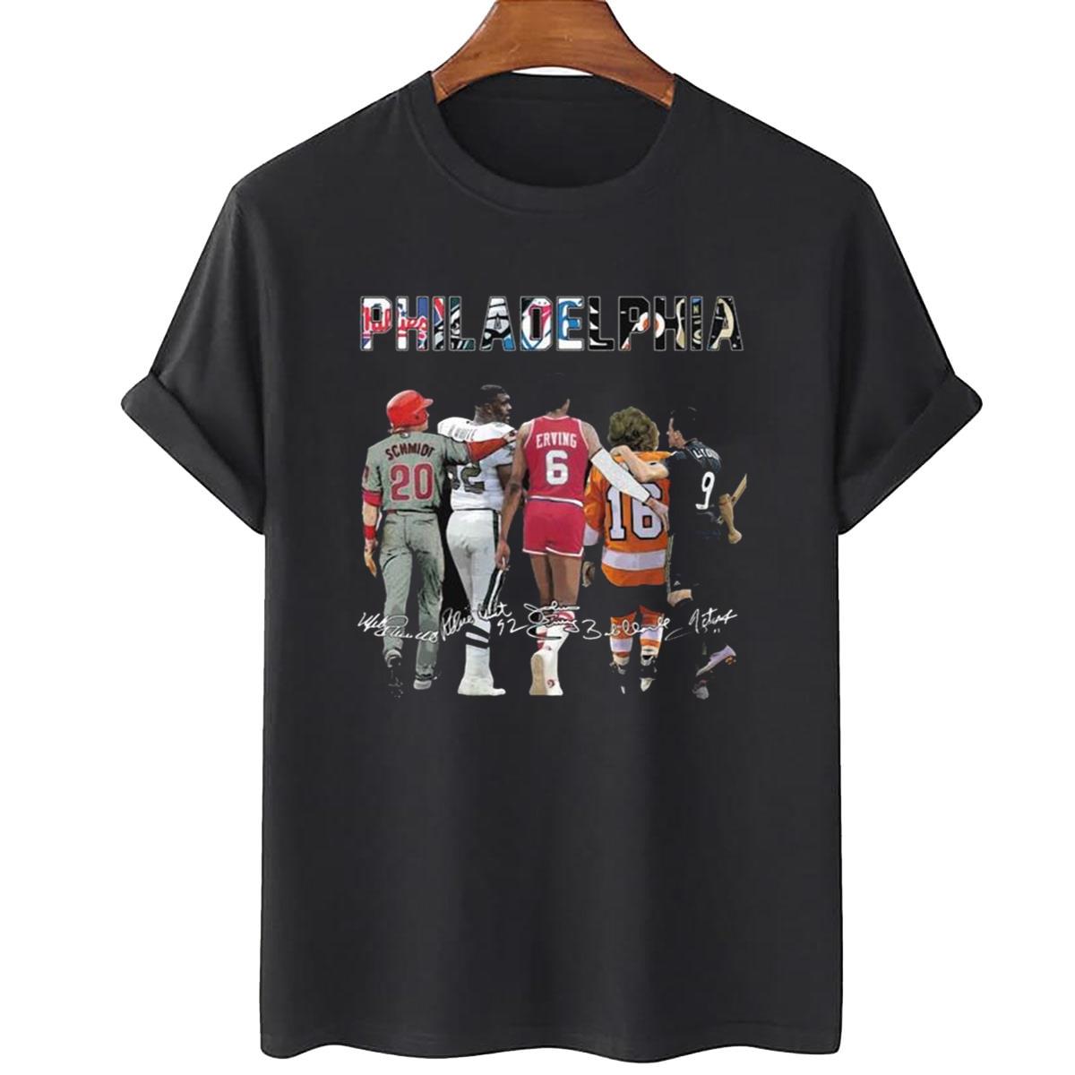 Philadelphia Eagles Flyers Union Signatures Unisex T-Shirt