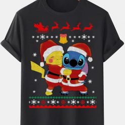 pikachu stitch christmas tshirt cytir32698