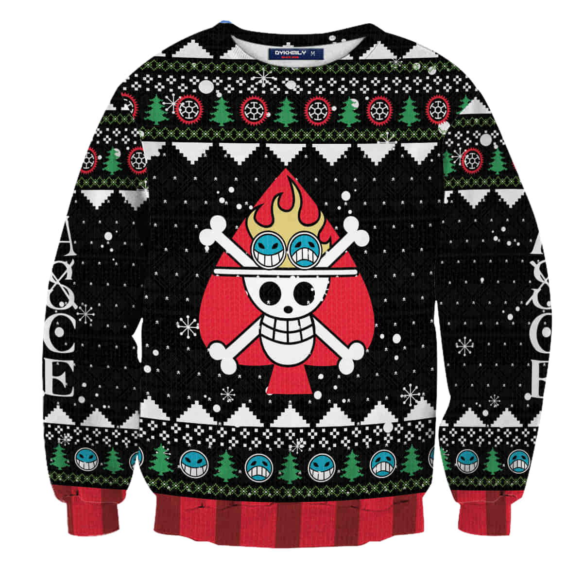 Pirate Ace Wool Knitted Sweater, One Piece 3D Sweater