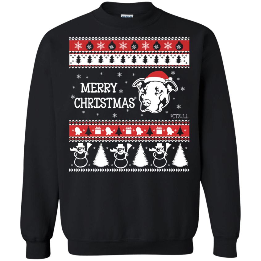 Pit Bull Merry Christmas Sweatshirt