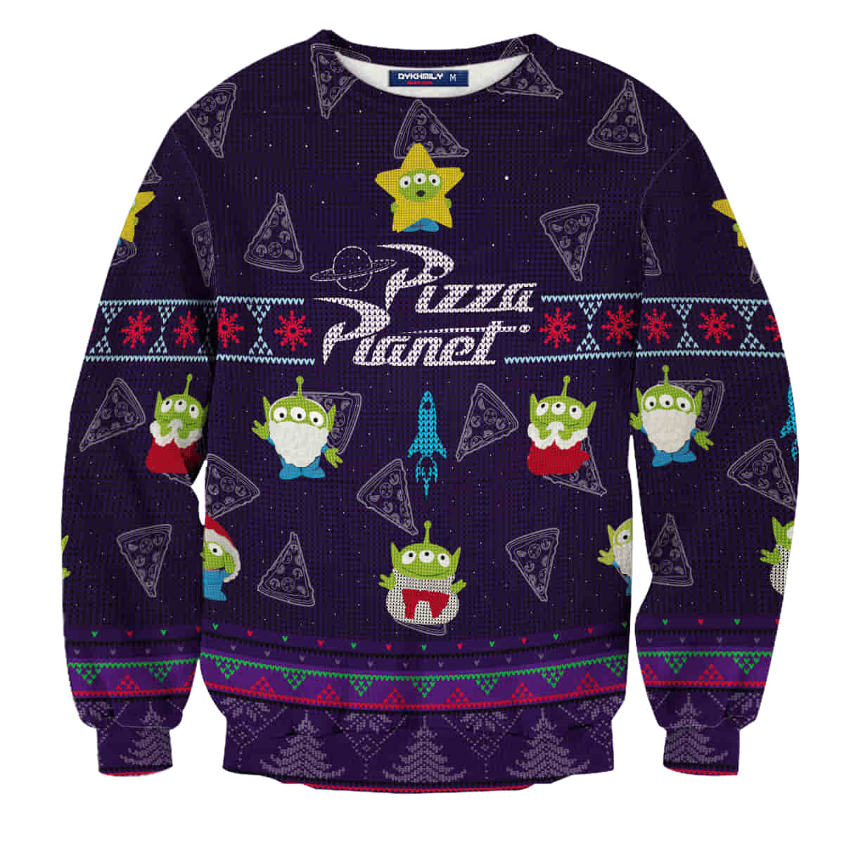 Pizza Planet Christmas Wool Knitted Sweater