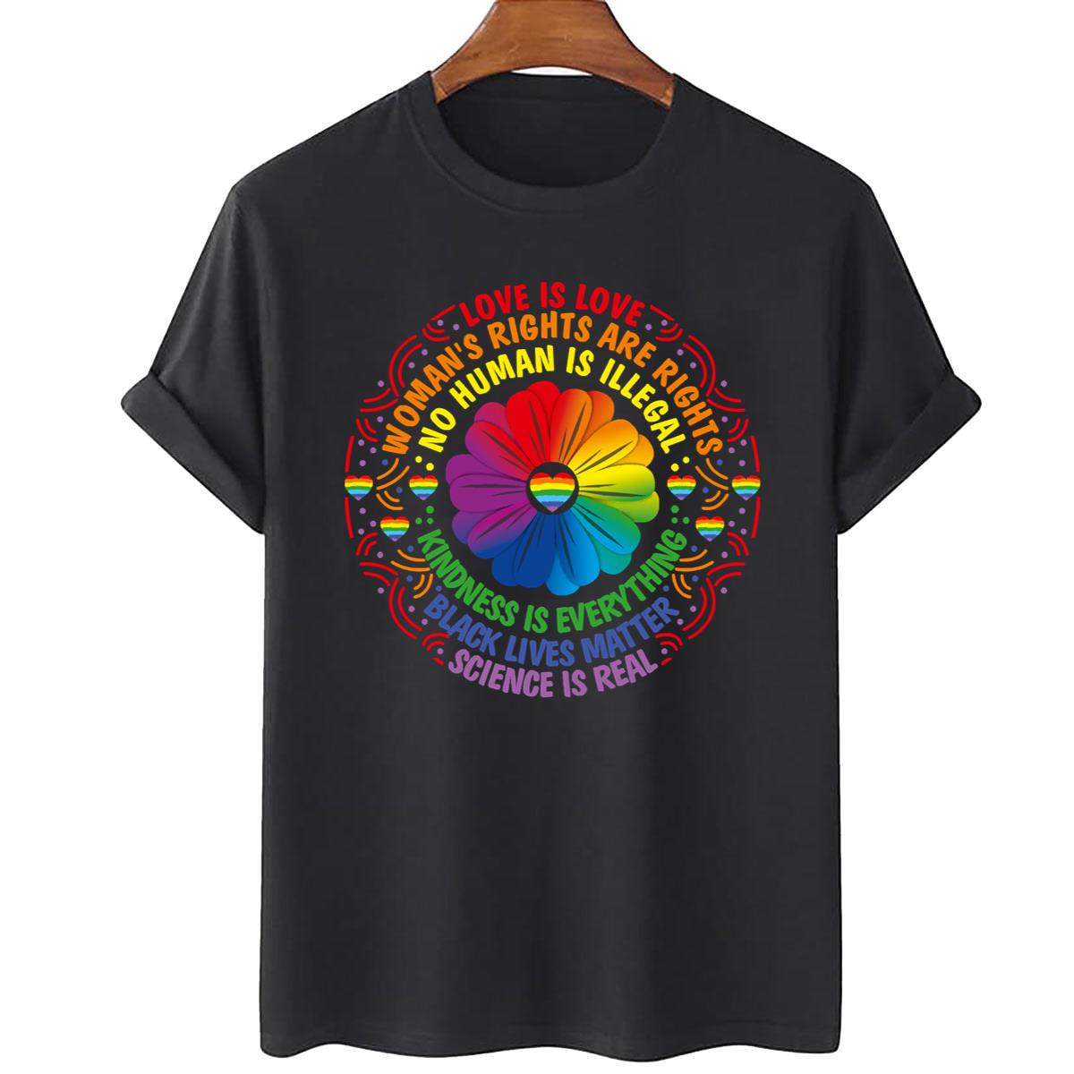 Science Is Real Black Lives Matter Rainbow Unisex T-Shirt