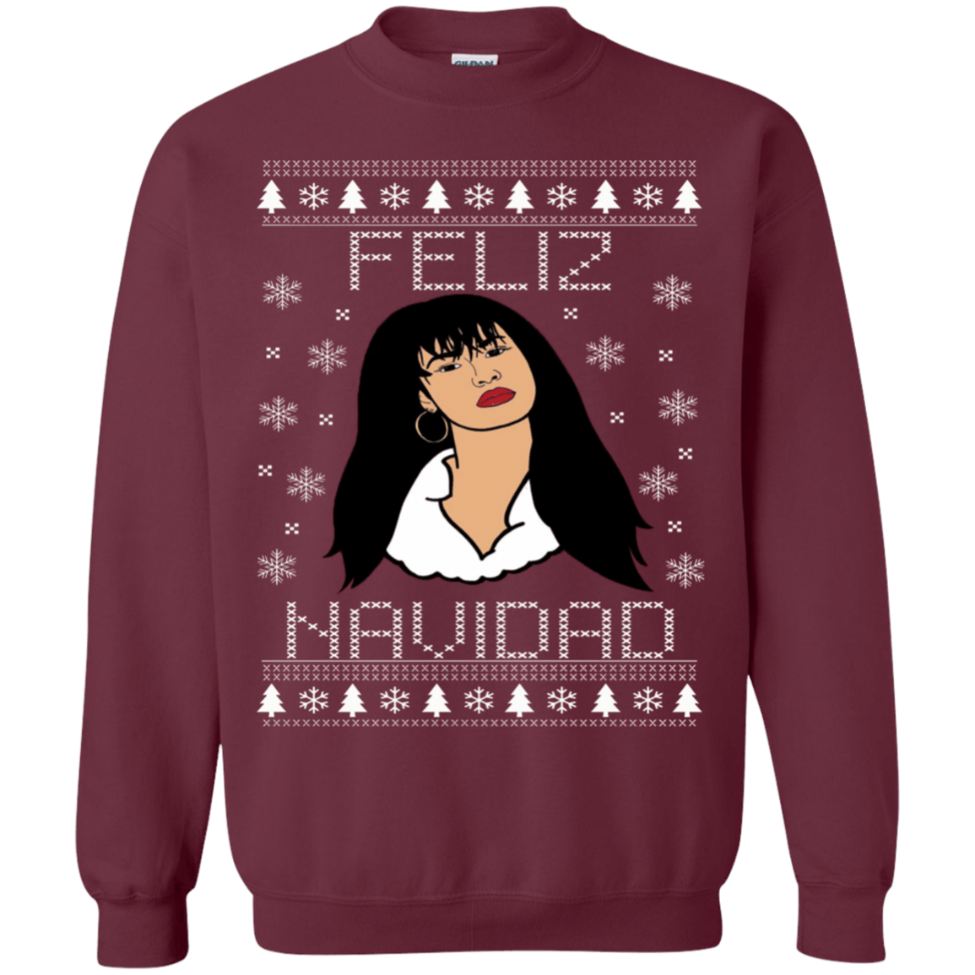 Selena Feliz Navidad Ugly Unisex Sweatshirt