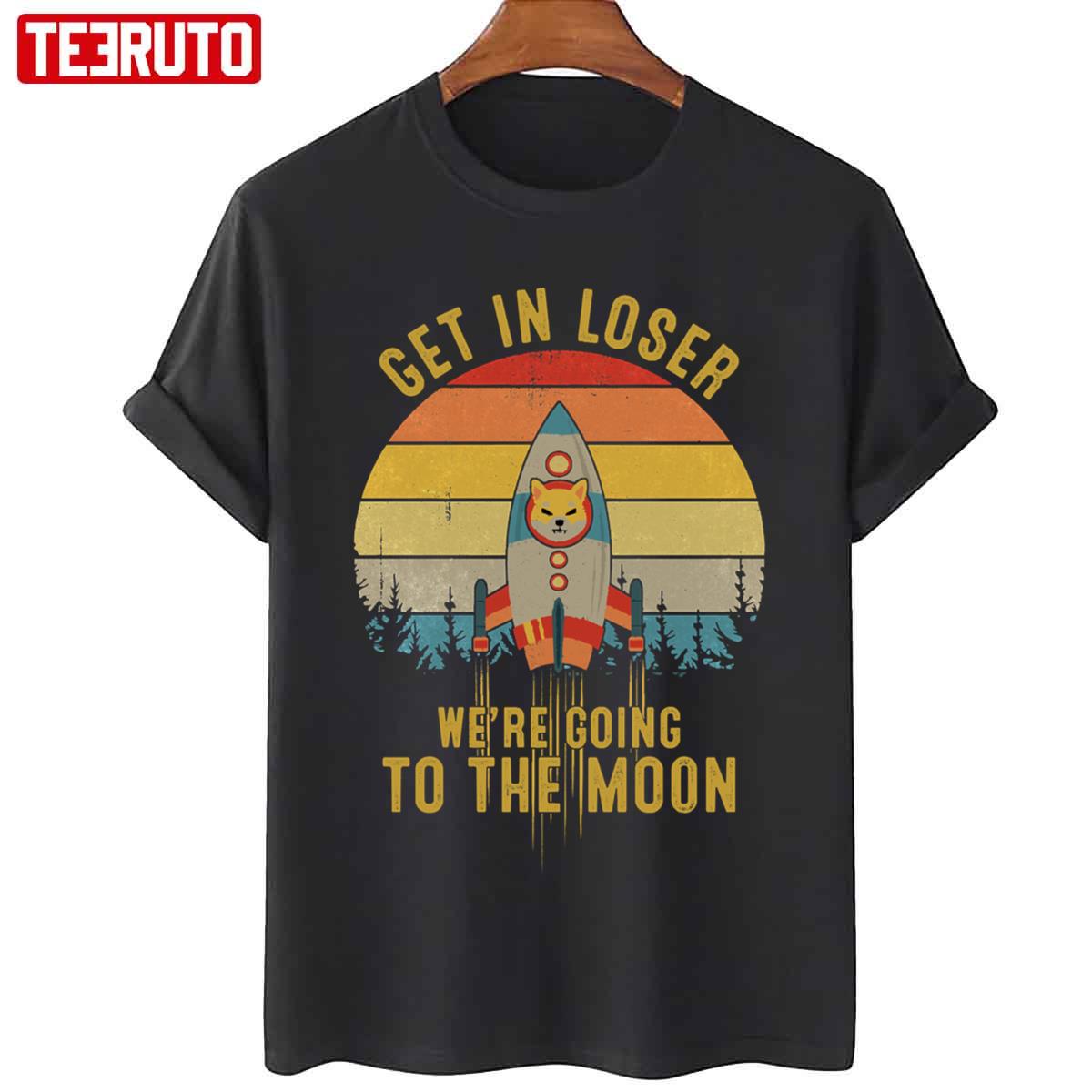 Shiba Inu Coin Get In Loser To The Moon Vintage Unisex T-Shirt