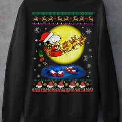 Snoopy Woodstock Santa Peanuts T-Shirt Christmas