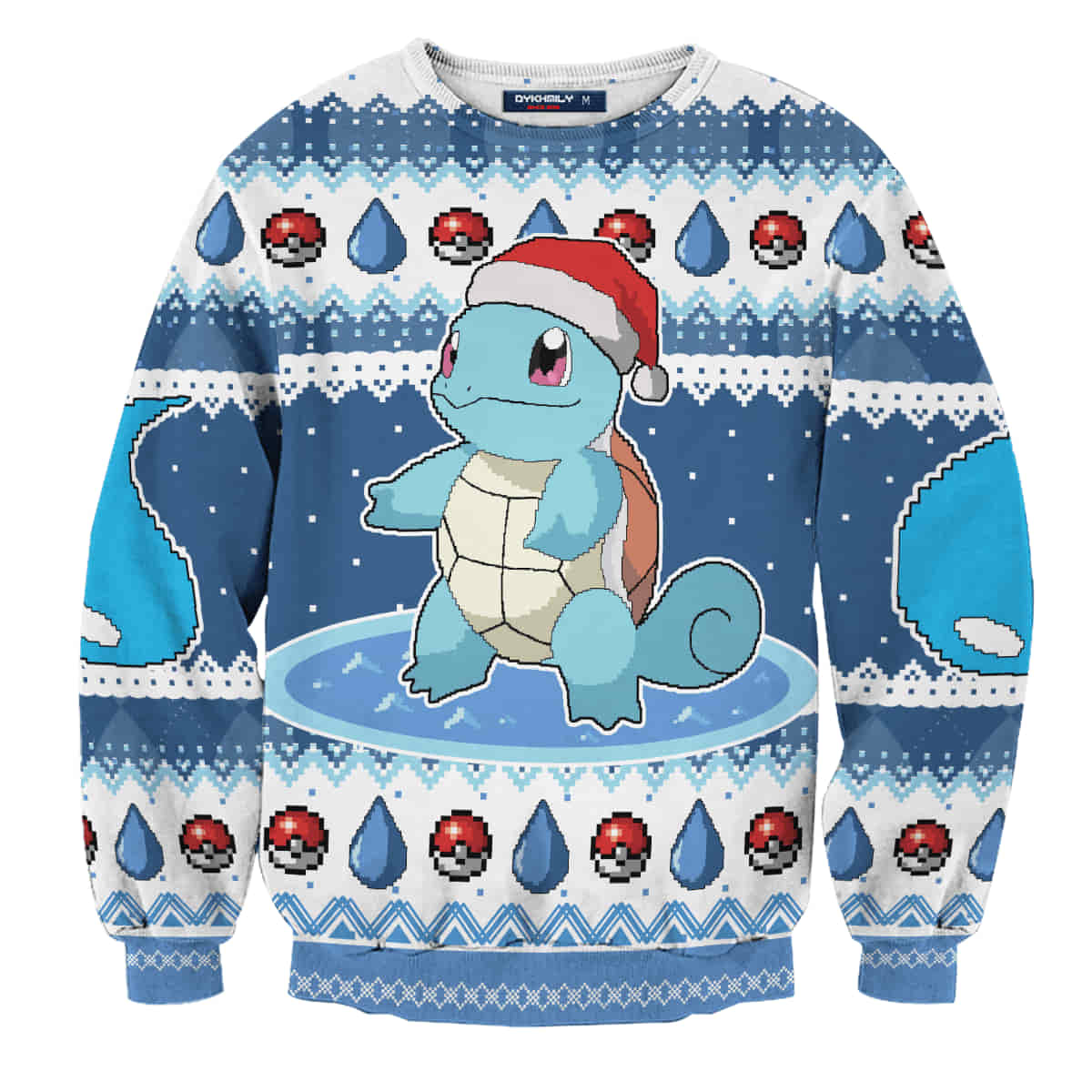 Squirtle Pokemon Wool Knitted Sweater, Christmas 3D Sweater