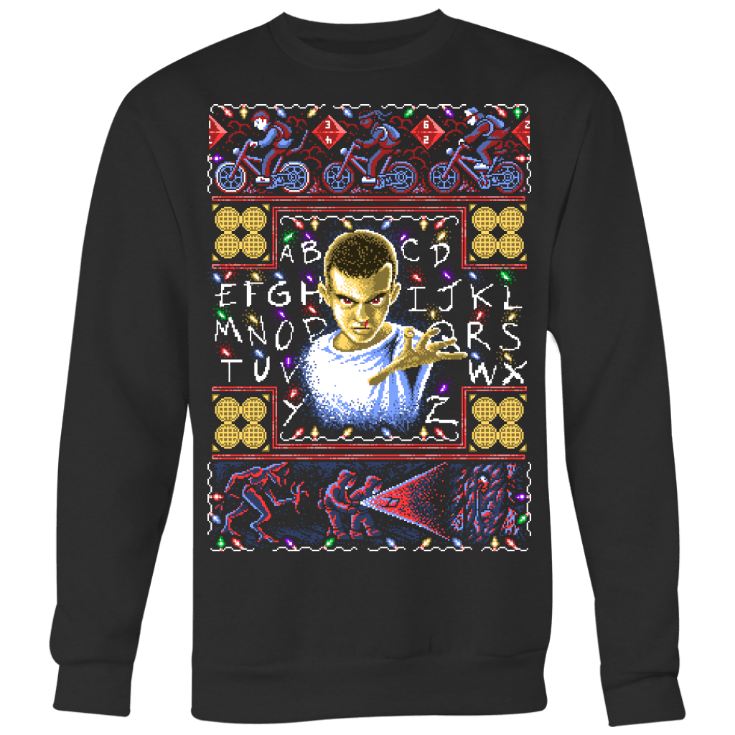 Stranger Eleven Ugly Christmas Unisex Sweatshirt