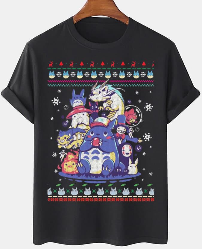 Studio Ghibli Character Christmas T-Shirt