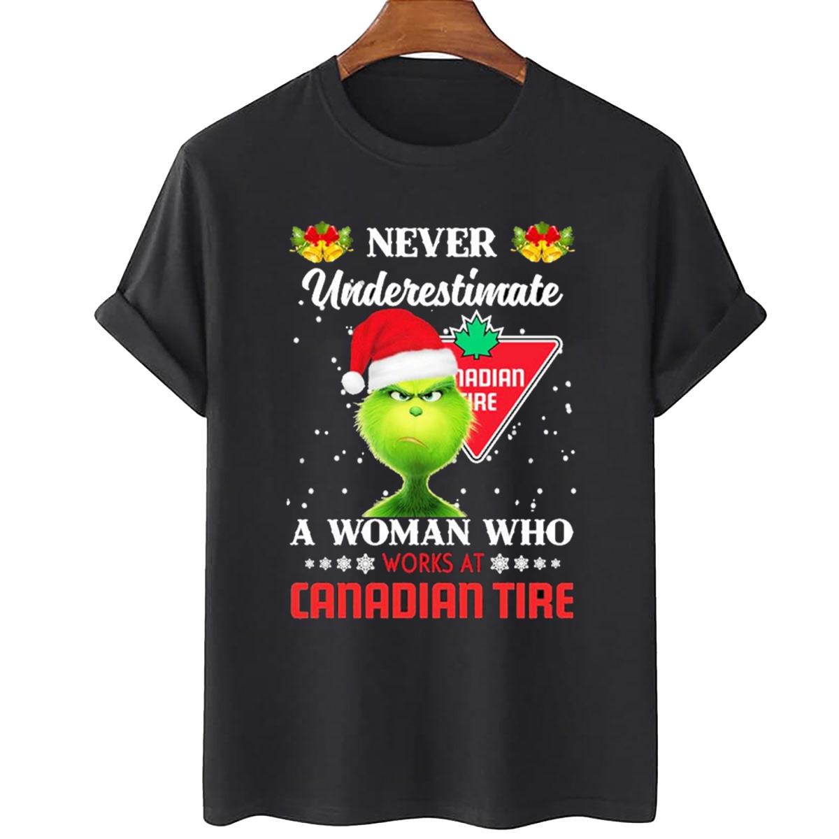 The Grinch Never Underestimate a Woman Who Works at Canadian Tire Unisex Sweatshirt