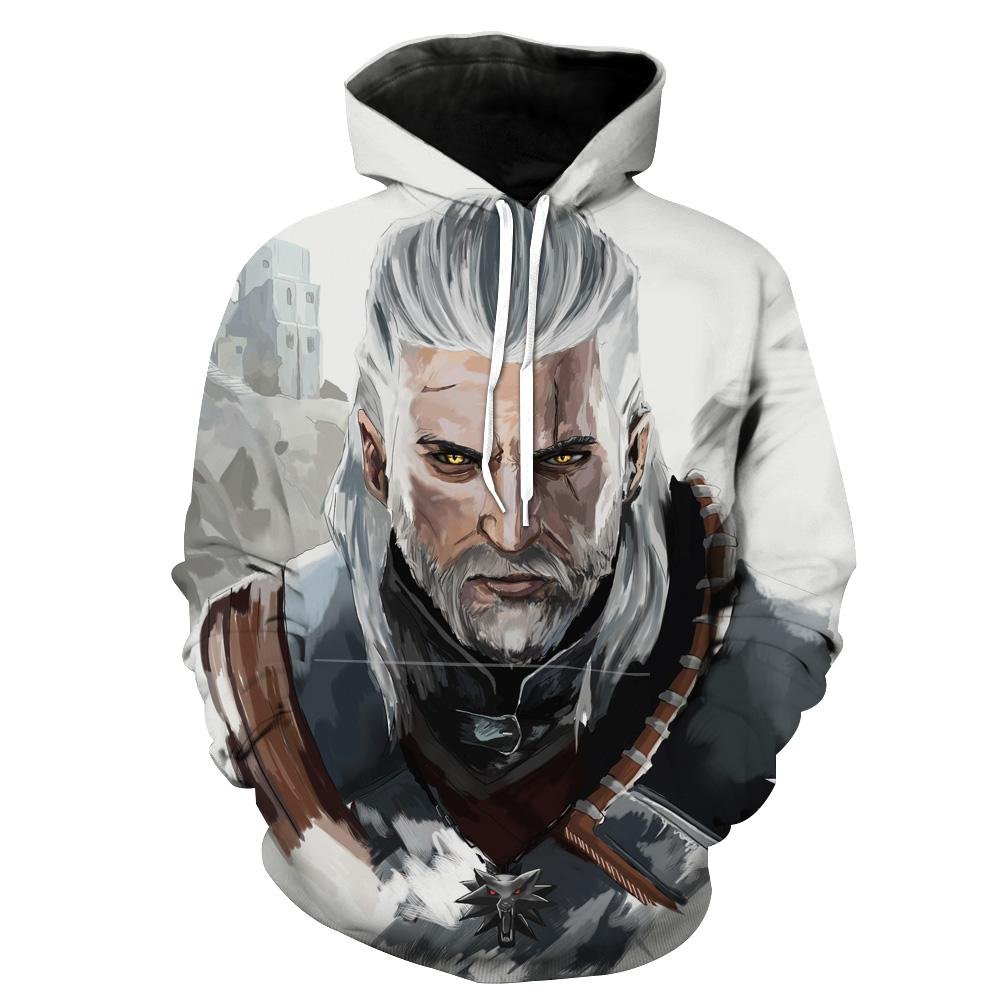 The Witcher Geralt Face And Hoodie 3D