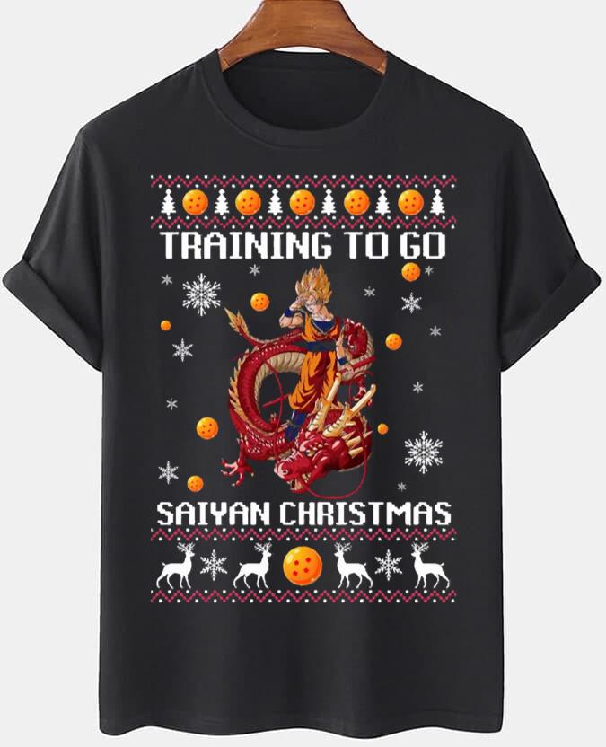 Training To Go Saiyan Christmas T-Shirt