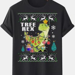 tree rex tshirt trex dinosaur christmas sukv084828