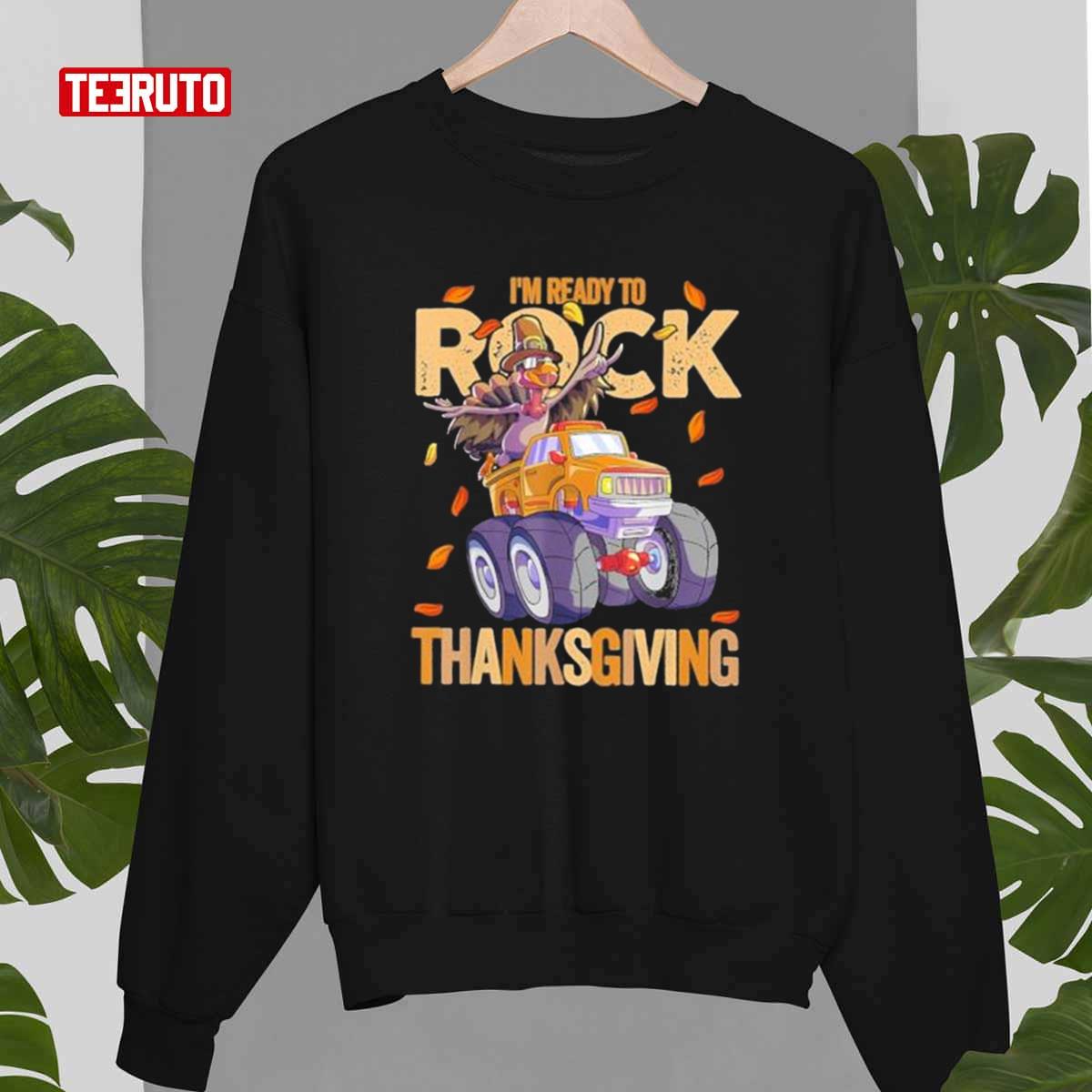 Turkey Ready To Rock Thanksgiving Truck Unisex T-Shirt