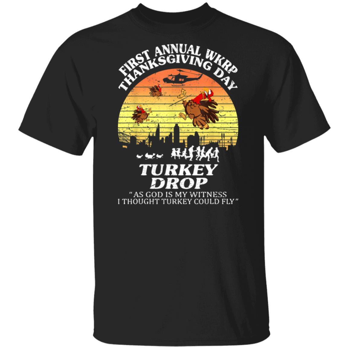 WKRP Turkey Drop Thanksgiving Unisex T-Shirt