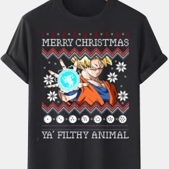 ya filthy animal tshirt christmas dragon ball z hbntg35878