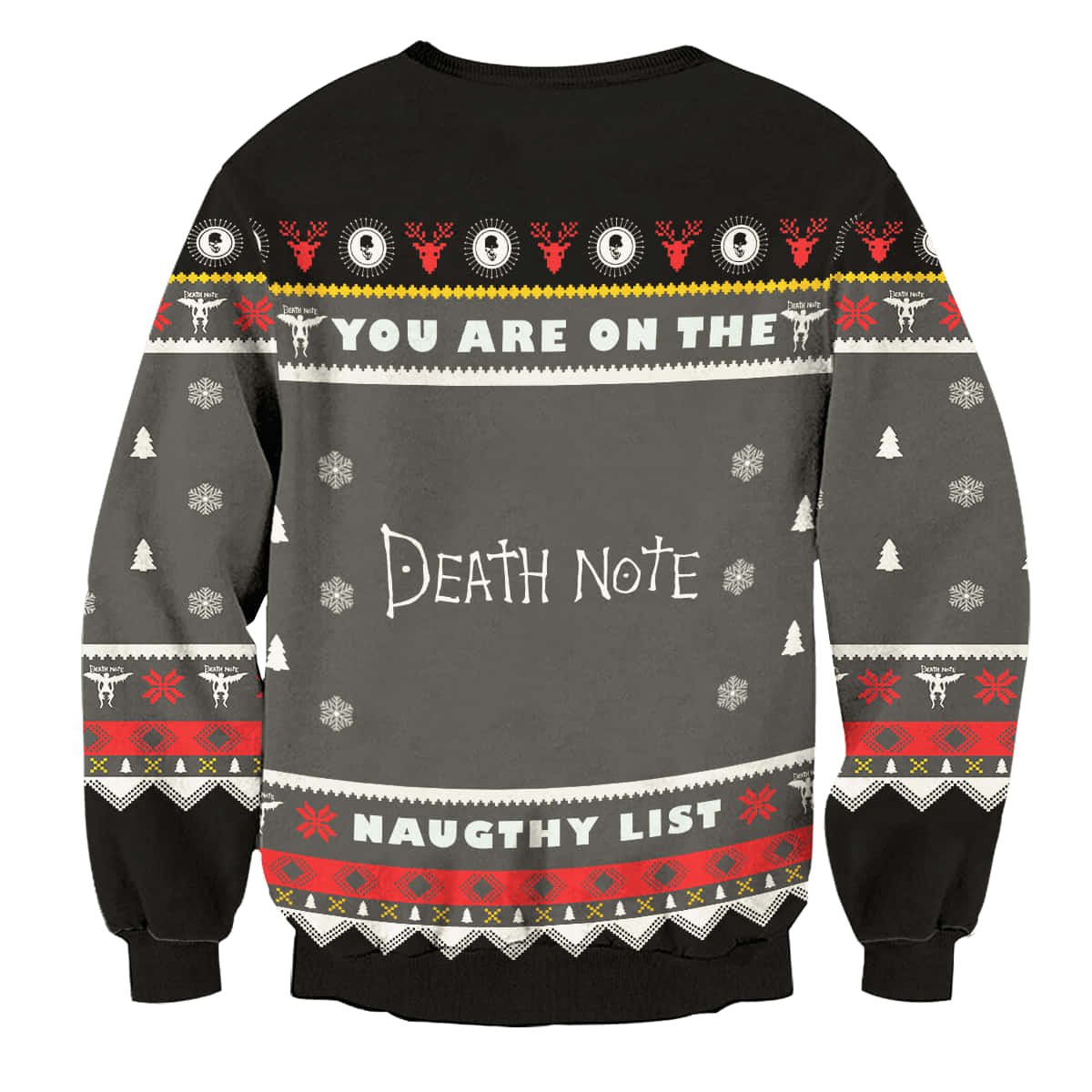 Yagami Light Naughty List Wool Knitted Sweater, Death Note All Over Print 3D Sweater