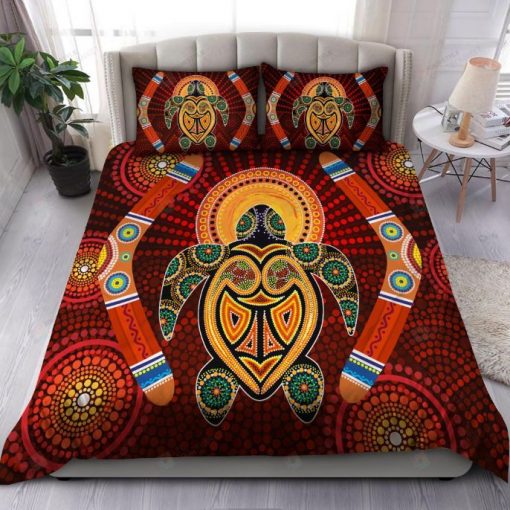 Aboriginal Turtle Boomerangs Bedding Set