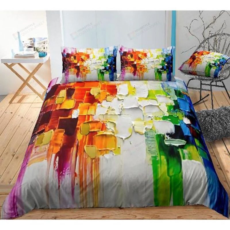 Abstract Art Cotton Spread Comforter Bedding Set - Teeruto