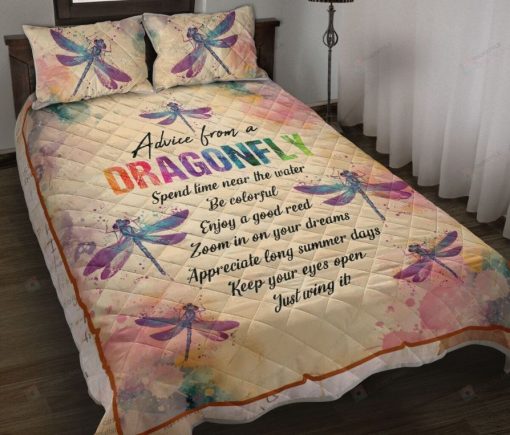 Advice From Dragonfly Quilt Bedding Set