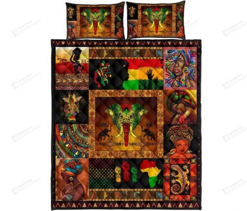 Africa Symbols Quilt Bedding Set