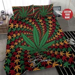 African Color Weed Personalized Bedding Set