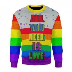 All You Need Is Love Ugly Christmas Sweater 3D All Over Print