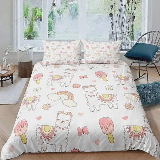 Alpaca Pattern Print Bedding Set